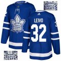 Toronto Maple Leafs #32 Josh Leivo Authentic Royal Blue Fashion Gold NHL Jersey
