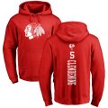Chicago Blackhawks #5 Adam Clendening Red One Color Backer Pullover Hoodie