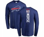 Buffalo Bills #60 Mitch Morse Royal Blue Backer Long Sleeve T-Shirt