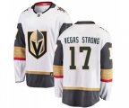 Vegas Golden Knights #17 Vegas Strong Authentic White Away Fanatics Branded Breakaway NHL Jersey