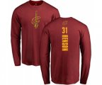 Cleveland Cavaliers #31 John Henson Maroon Backer Long Sleeve T-Shirt
