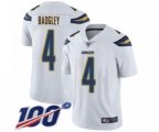Los Angeles Chargers #4 Michael Badgley White Vapor Untouchable Limited Player 100th Season Football Jersey