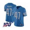 Detroit Lions #47 Tracy Walker Blue Team Color Vapor Untouchable Limited Player 100th Season Football Jersey