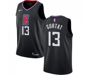 Los Angeles Clippers #13 Marcin Gortat Authentic Black Basketball Jersey Statement Edition