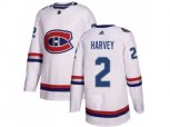 Montreal Canadiens #2 Doug Harvey White Authentic 2017 100 Classic Stitched NHL Jersey