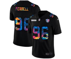 Las Vegas Raiders #96 Clelin Ferrell Multi-Color Black 2020 NFL Crucial Catch Vapor Untouchable Limited Jersey