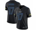 Los Angeles Chargers #17 Philip Rivers Limited Black Rush Impact Football Jersey
