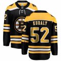 Boston Bruins #52 Sean Kuraly Authentic Black Home Fanatics Branded Breakaway NHL Jersey