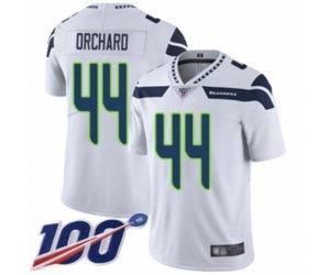 Seattle Seahawks #44 Nate Orchard White Vapor Untouchable Limited Player 100th Season Football Jersey