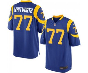 Los Angeles Rams #77 Andrew Whitworth Game Royal Blue Alternate Football Jersey