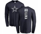 Dallas Cowboys #20 George Iloka Navy Blue Backer Long Sleeve T-Shirt