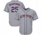New York Mets #25 Adeiny Hechavarria Replica Grey Road Cool Base Baseball Jersey