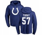 Indianapolis Colts #57 Kemoko Turay Royal Blue Name & Number Logo Pullover Hoodie