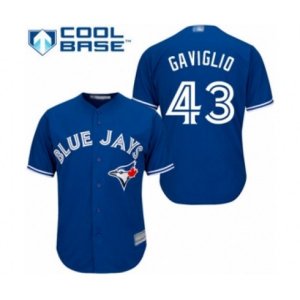 Toronto Blue Jays #43 Sam Gaviglio Authentic Blue Alternate Baseball Player Jersey
