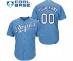 Kansas City Royals Customized Replica Light Blue Alternate 1 Cool Base Baseball Jersey