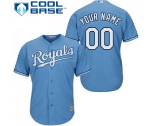 Kansas City Royals Customized Replica Light Blue Alternate 1 Cool Base Baseball Jersey