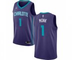 Charlotte Hornets #1 Malik Monk Authentic Purple Basketball Jersey Statement Edition