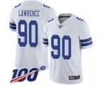 Dallas Cowboys #90 DeMarcus Lawrence White Vapor Untouchable Limited Player 100th Season Football Jersey