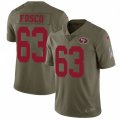 San Francisco 49ers #63 Brandon Fusco Limited Olive 2017 Salute to Service NFL Jersey