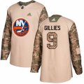 New York Islanders #9 Clark Gillies Authentic Camo Veterans Day Practice NHL Jersey