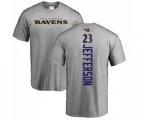 Baltimore Ravens #23 Tony Jefferson Ash Backer T-Shirt