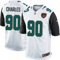 Jacksonville Jaguars #90 Stefan Charles Game White NFL Jersey