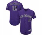 Colorado Rockies #12 Mark Reynolds Purple Alternate Flex Base Authentic Collection Baseball Jersey