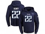 Tennessee Titans #22 Derrick Henry Navy Blue Name & Number Pullover NFL Hoodie