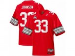 Scarlet & Grey Ohio State Buckeyes Pete Johnson #33 College Football Throwback Jersey - Scarlet