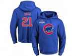Chicago Cubs #21 Sammy Sosa Blue 2016 World Series Champions Primary Logo Pullover Baseball Hoodie