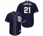 San Diego Padres Luis Torrens Replica Navy Blue Alternate 1 Cool Base Baseball Player Jersey