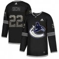 Vancouver Canucks #22 Daniel Sedin Black Authentic Classic Stitched NHL Jersey