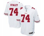 San Francisco 49ers #74 Joe Staley Game White Football Jersey