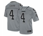 Oakland Raiders #4 Derek Carr Elite Lights Out Grey Football Jersey