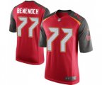 Tampa Bay Buccaneers #77 Caleb Benenoch Game Red Team Color Football Jersey
