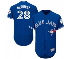 Toronto Blue Jays #28 Billy McKinney Royal Blue Alternate Flex Base Authentic Collection Baseball Jersey