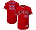 Los Angeles Angels of Anaheim #66 J. C. Ramirez Red Alternate Flex Base Authentic Collection Baseball Jersey