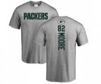 Green Bay Packers #82 J'Mon Moore Ash Backer T-Shirt
