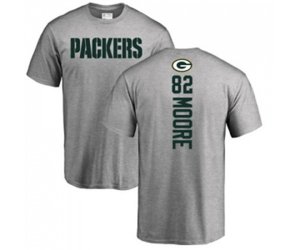 Green Bay Packers #82 J\'Mon Moore Ash Backer T-Shirt
