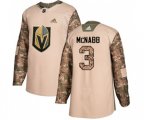 Vegas Golden Knights #3 Brayden McNabb Authentic Camo Veterans Day Practice NHL Jersey