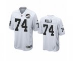 Oakland Raiders #74 Kolton Miller Game 60th Anniversary White Football Jersey
