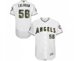 Los Angeles Angels of Anaheim #56 Kole Calhoun Authentic White 2016 Memorial Day Fashion Flex Base Baseball Jersey