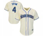Seattle Mariners #4 Denard Span Replica Cream Alternate Cool Base Baseball Jersey