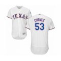 Texas Rangers #53 Jesse Chavez White Home Flex Base Authentic Collection Baseball Player Jersey