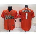 Miami Dolphins #1 Tua Tagovailoa Orange Stitched Cool Base Nike Baseball Jersey