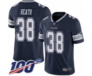 Dallas Cowboys #38 Jeff Heath Navy Blue Team Color Vapor Untouchable Limited Player 100th Season Football Jersey