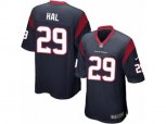 Houston Texans #29 Andre Hal Game Navy Blue Team Color NFL Jersey