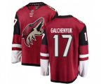 Arizona Coyotes #17 Alex Galchenyuk Authentic Burgundy Red Home Fanatics Branded Breakaway Hockey Jersey