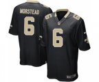 New Orleans Saints #6 Thomas Morstead Game Black Team Color Football Jersey