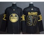 Edmonton Oilers #97 Connor McDavid Black Gold Authentic Stitched Hockey Jersey